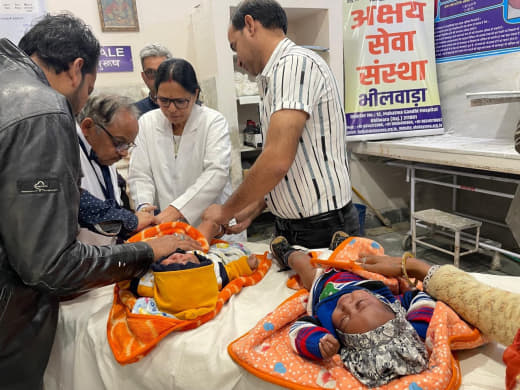 Akshay Seva Sanstha provided free club foot shoes to children with congenital deformities